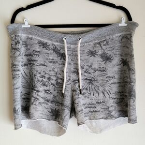 The Great The Sweatshort in tropical print on heathered gray